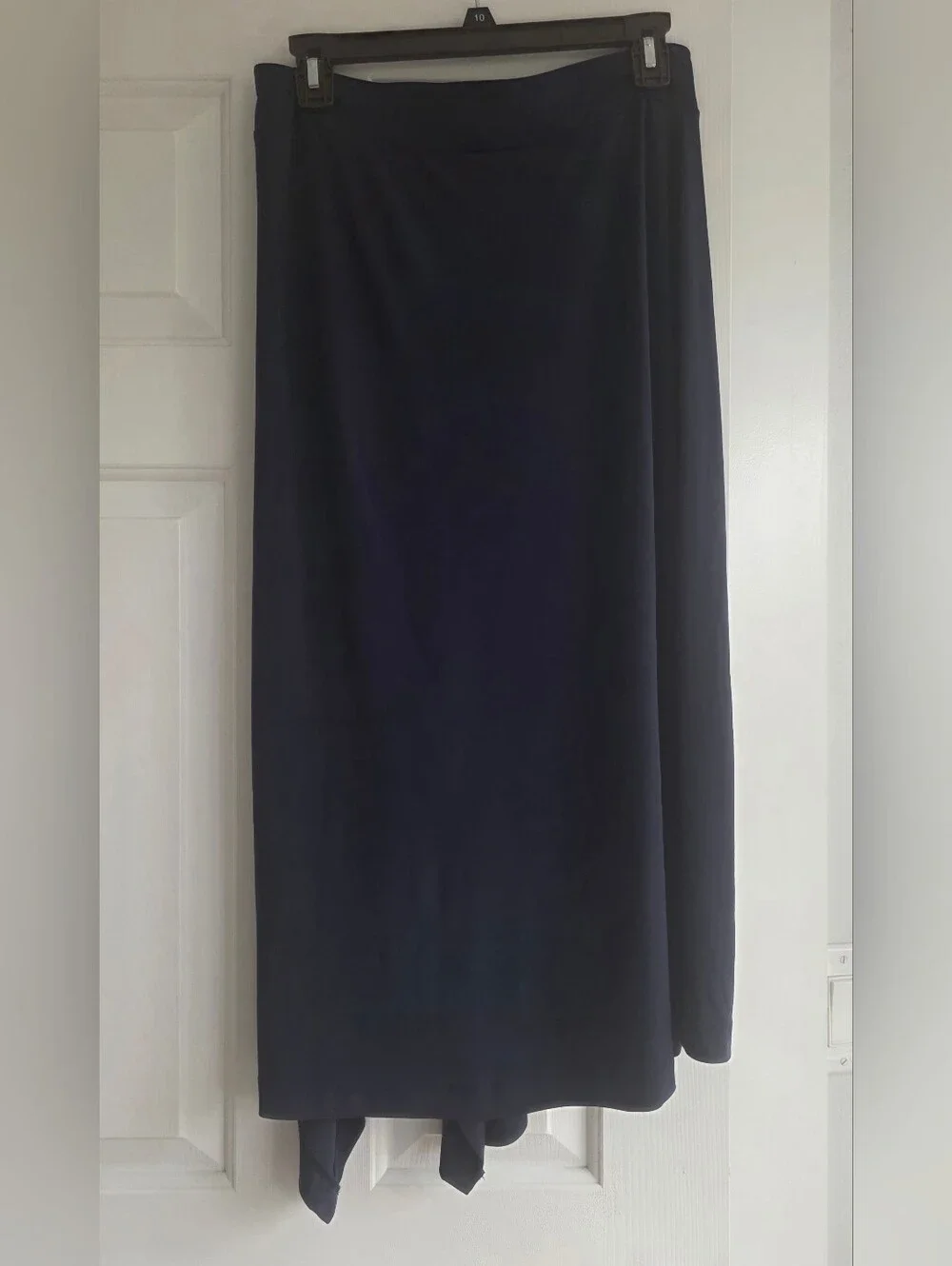 Michael Kors Navy Asymmetrical Midi Skirt